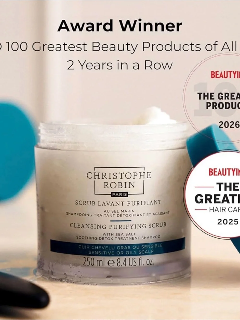 Christophe Robin Cleansing Purifying Scrub Shampoo - 250ml / 8.4 fl. oz.